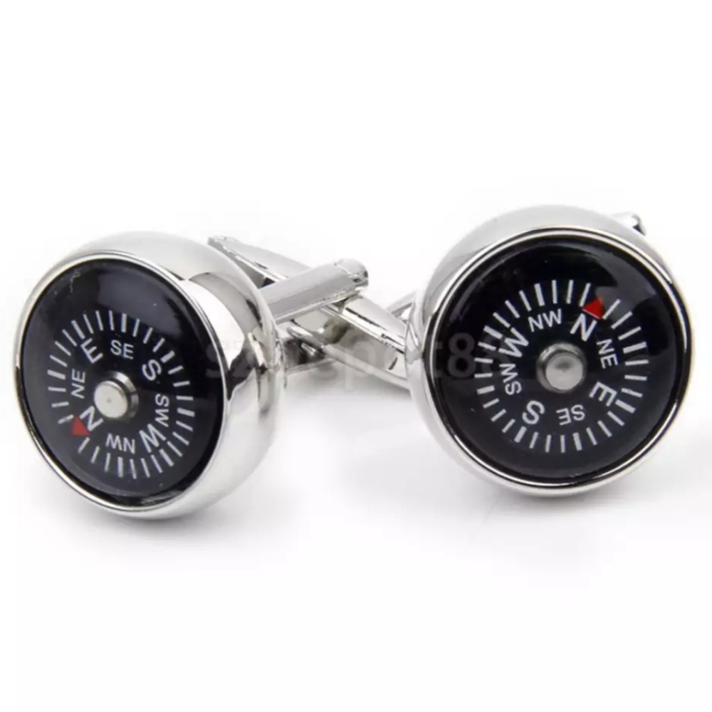Real Working Compass French Shirt Cuff Links - Picture 4 of 8